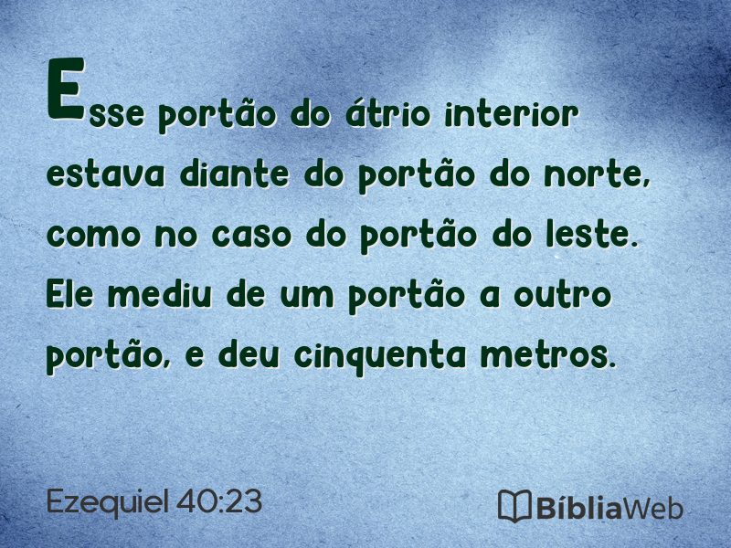 Ezequiel 40:23 em imagem para compartilhar