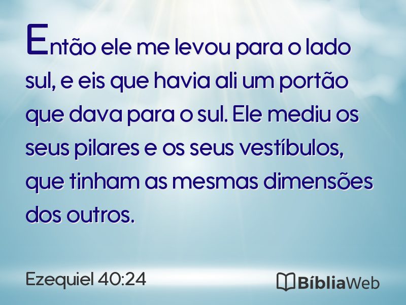 Ezequiel 40:24 em imagem para compartilhar
