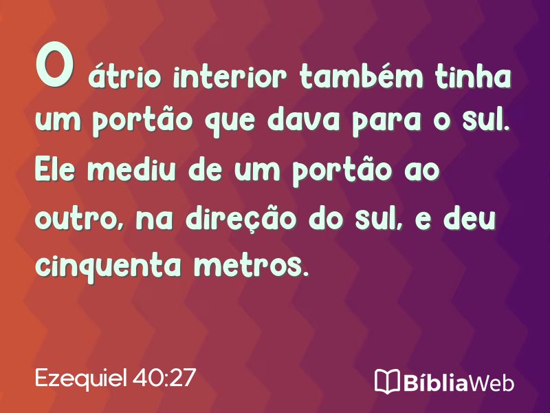 Ezequiel 40:27 em imagem para compartilhar