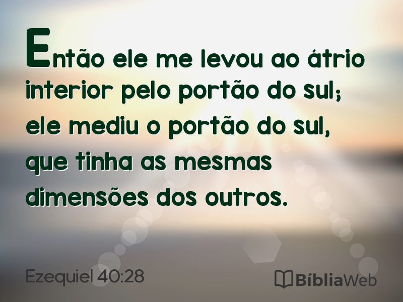 Ezequiel 40:28 em imagem para compartilhar