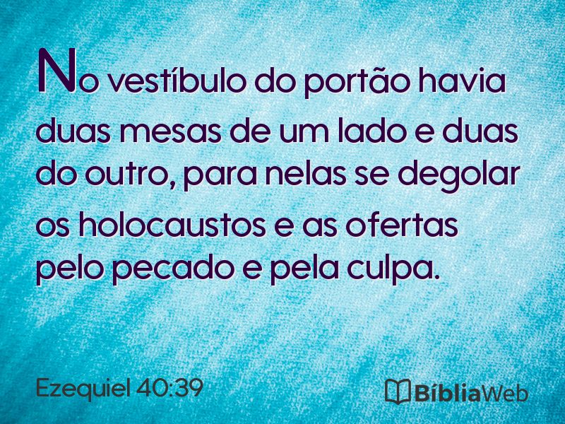 Ezequiel 40:39 em imagem para compartilhar