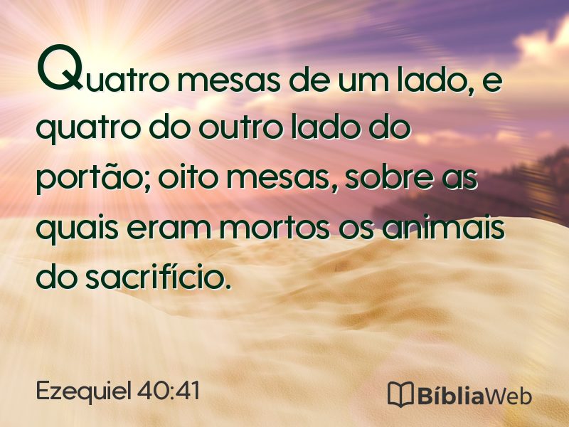 Ezequiel 40:41 em imagem para compartilhar