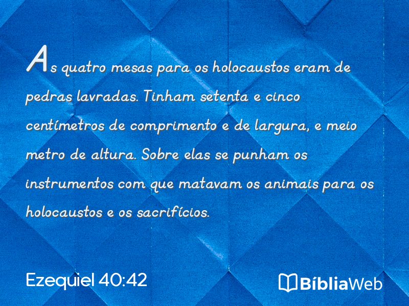 Ezequiel 40:42 em imagem para compartilhar