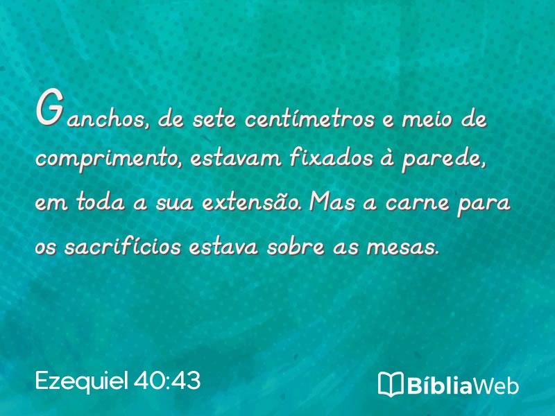 Ezequiel 40:43 em imagem para compartilhar