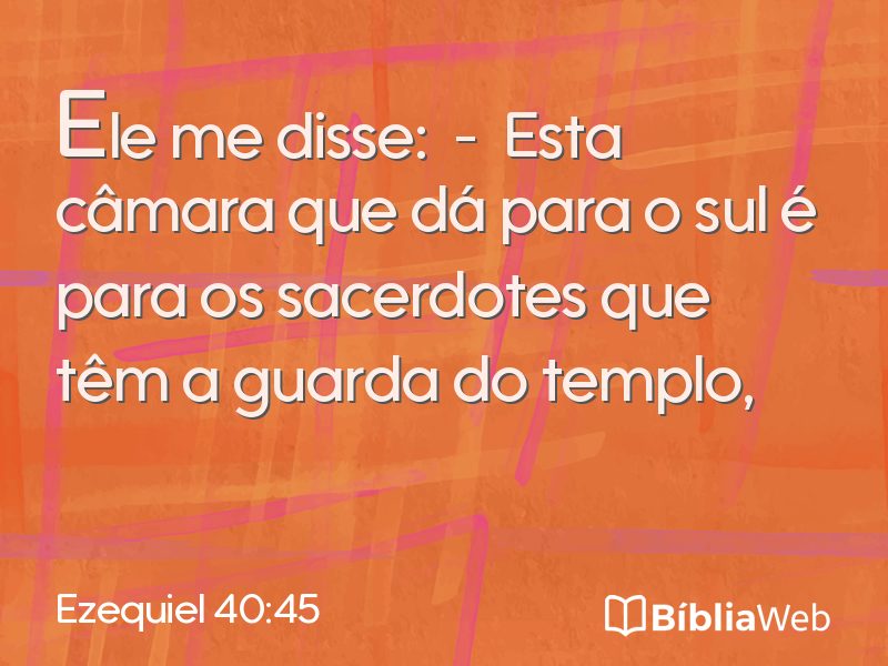 Ezequiel 40:45 em imagem para compartilhar