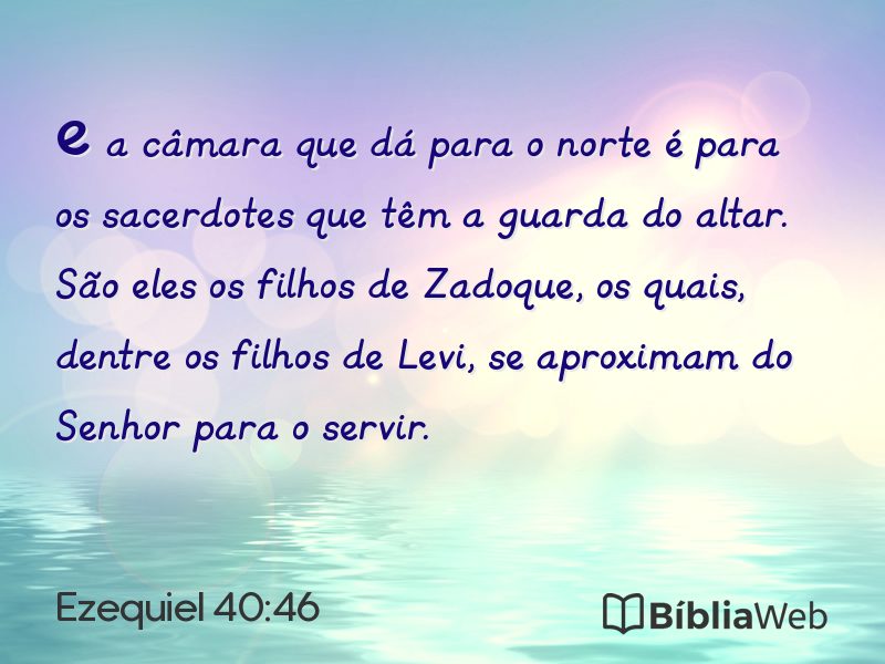 Ezequiel 40:46 em imagem para compartilhar