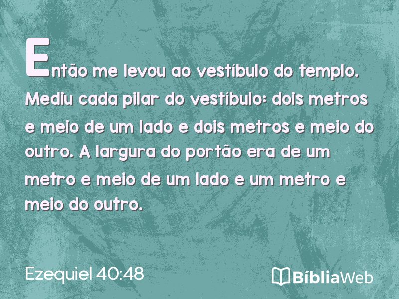 Ezequiel 40:48 em imagem para compartilhar