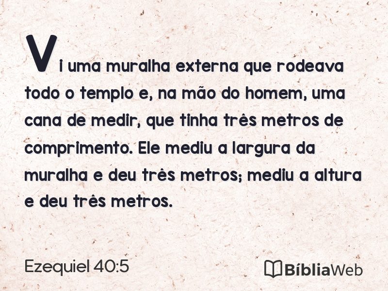 Ezequiel 40:5 em imagem para compartilhar