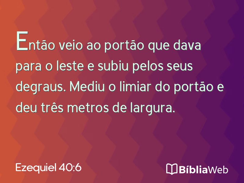 Ezequiel 40:6 em imagem para compartilhar