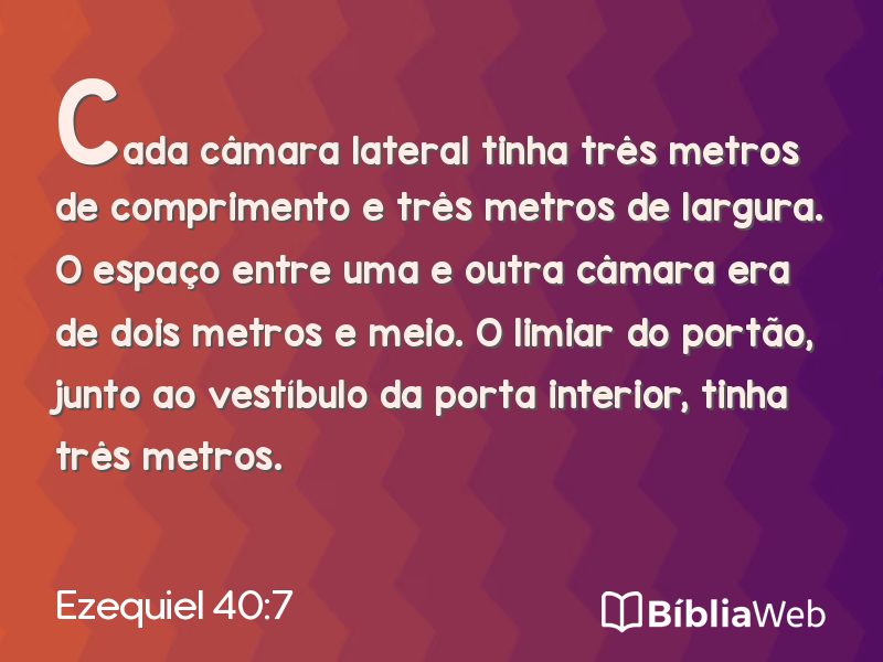 Ezequiel 40:7 em imagem para compartilhar