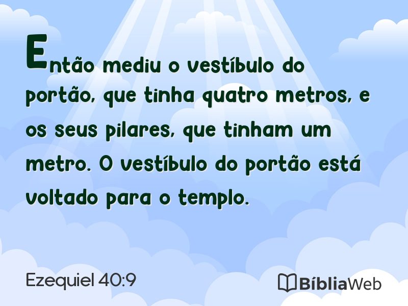 Ezequiel 40:9 em imagem para compartilhar