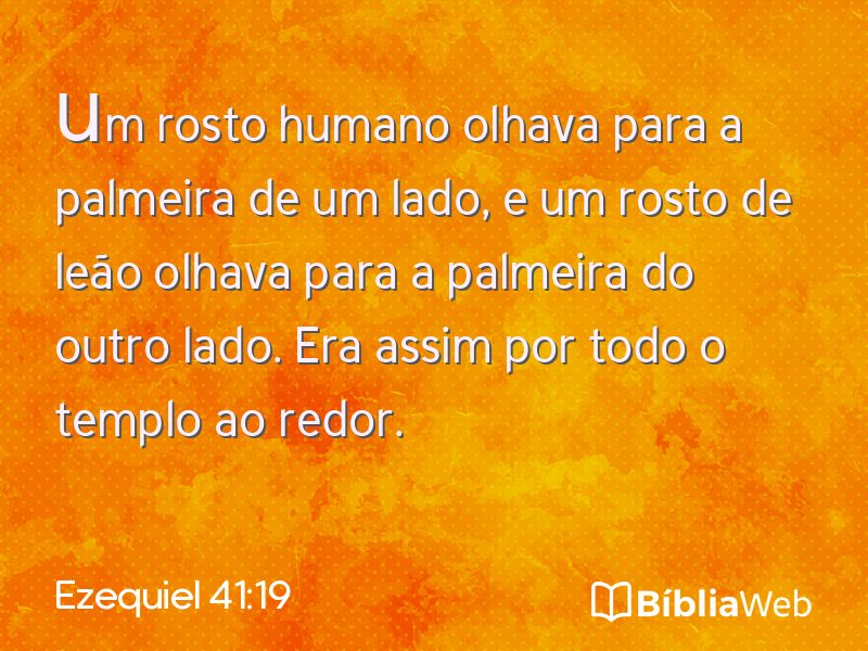 Ezequiel 41:19 em imagem para compartilhar