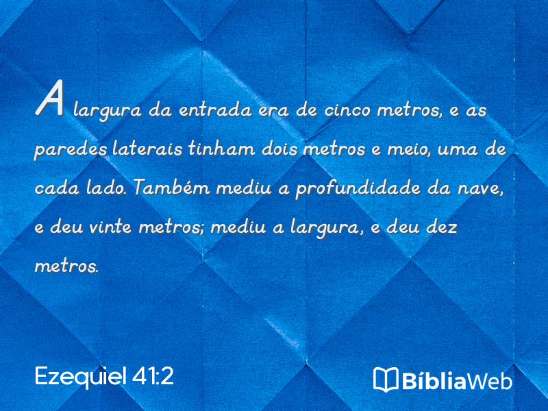 Ezequiel 41:2 em imagem para compartilhar