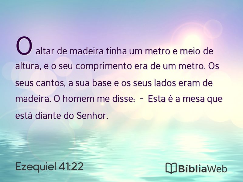 Ezequiel 41:22 em imagem para compartilhar