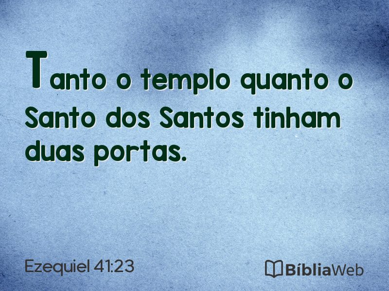 Ezequiel 41:23 em imagem para compartilhar