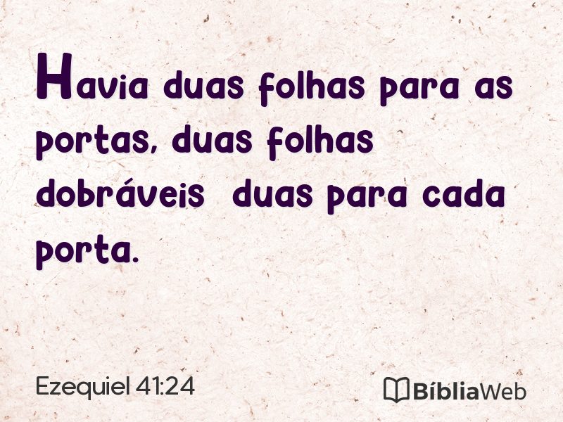 Ezequiel 41:24 em imagem para compartilhar