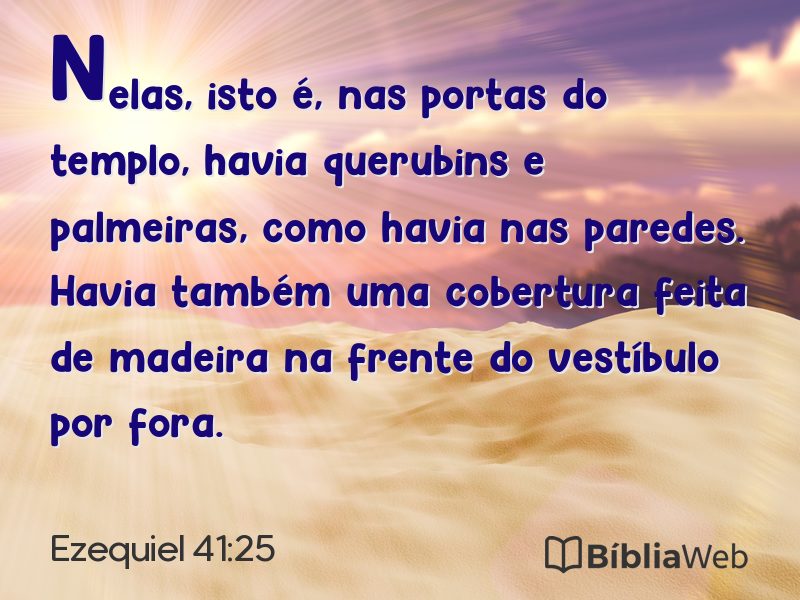 Ezequiel 41:25 em imagem para compartilhar