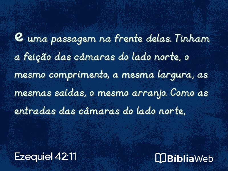 Ezequiel 42:11 em imagem para compartilhar
