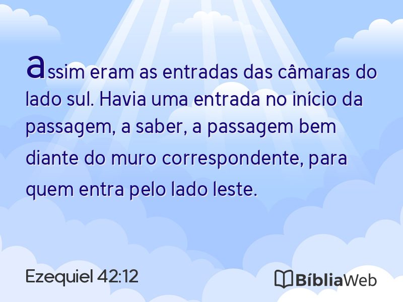 Ezequiel 42:12 em imagem para compartilhar