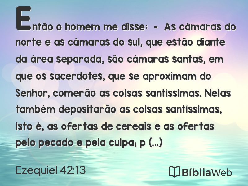 Ezequiel 42:13 em imagem para compartilhar