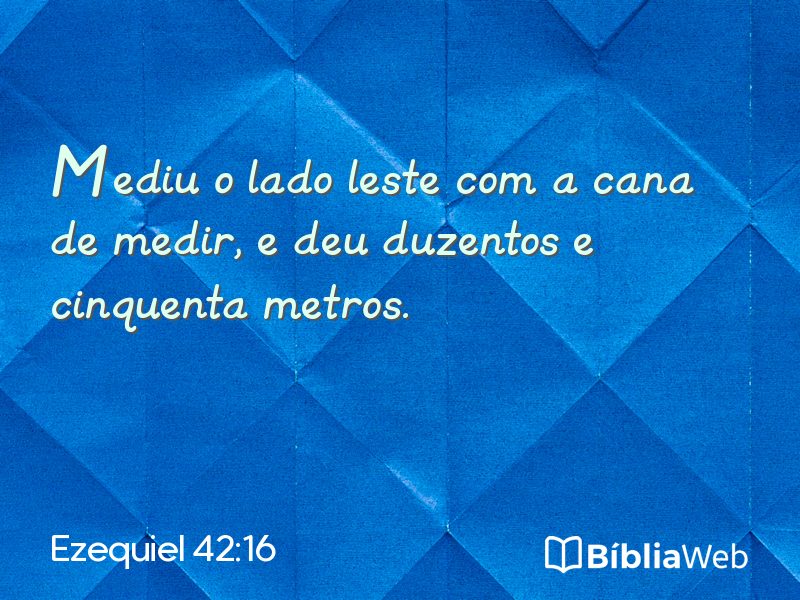 Ezequiel 42:16 em imagem para compartilhar