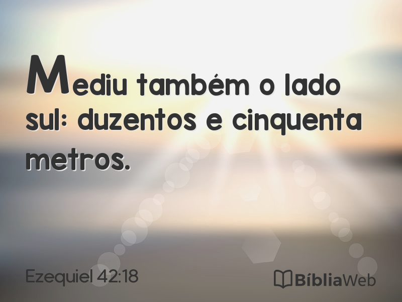 Ezequiel 42:18 em imagem para compartilhar