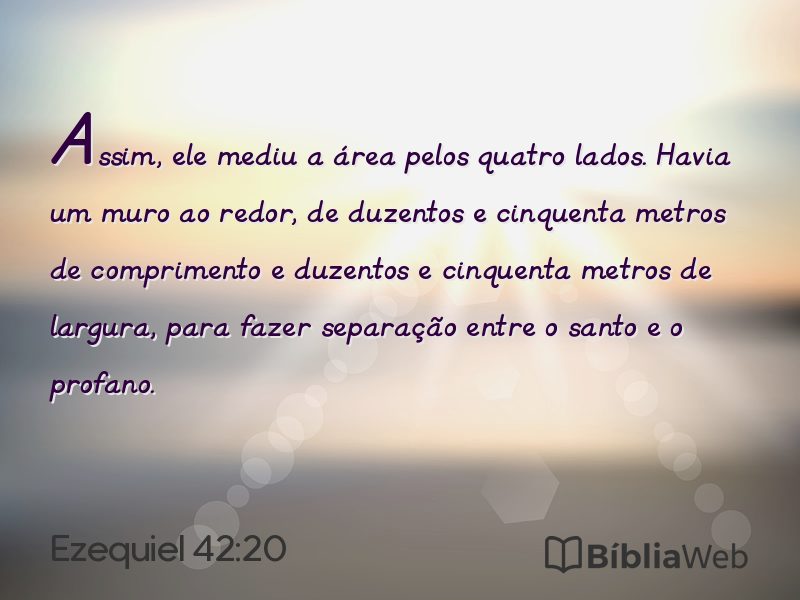 Ezequiel 42:20 em imagem para compartilhar