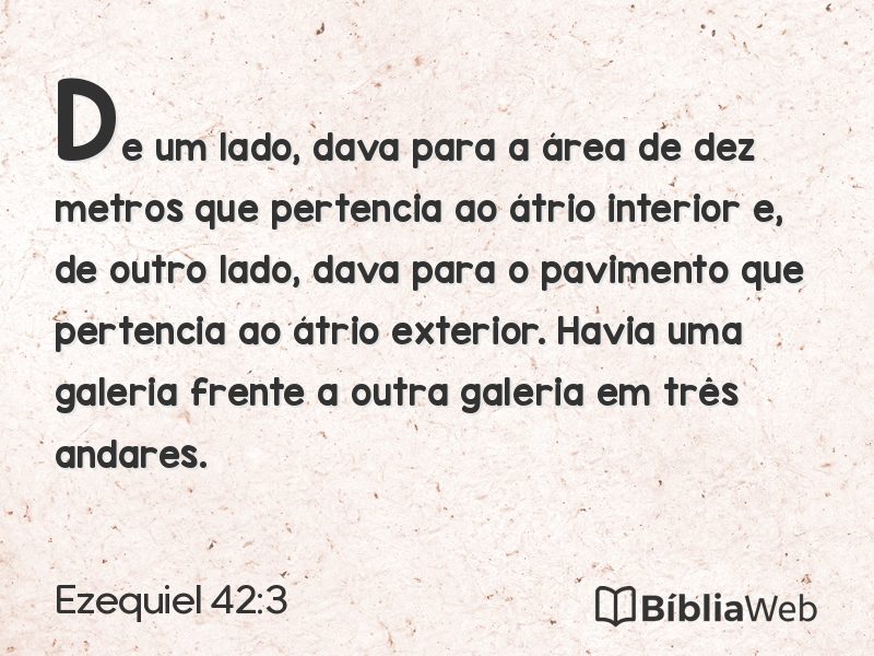 Ezequiel 42:3 em imagem para compartilhar