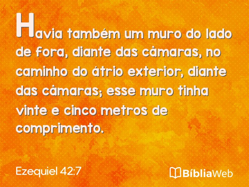 Ezequiel 42:7 em imagem para compartilhar