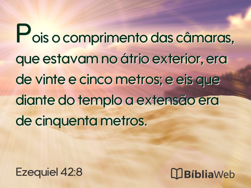 Ezequiel 42:8 em imagem para compartilhar