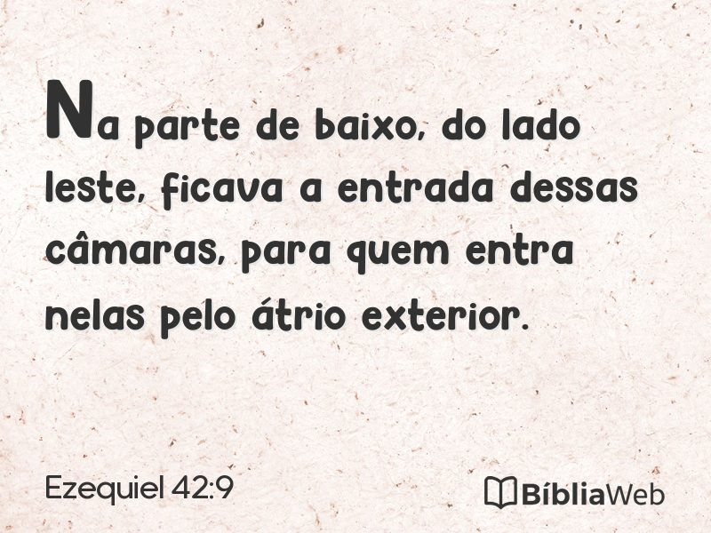 Ezequiel 42:9 em imagem para compartilhar