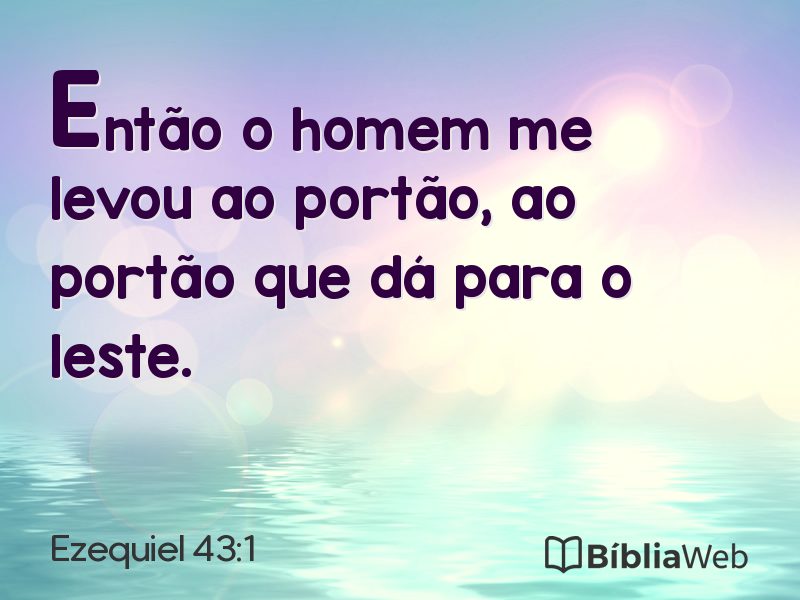 Ezequiel 43:1 em imagem para compartilhar