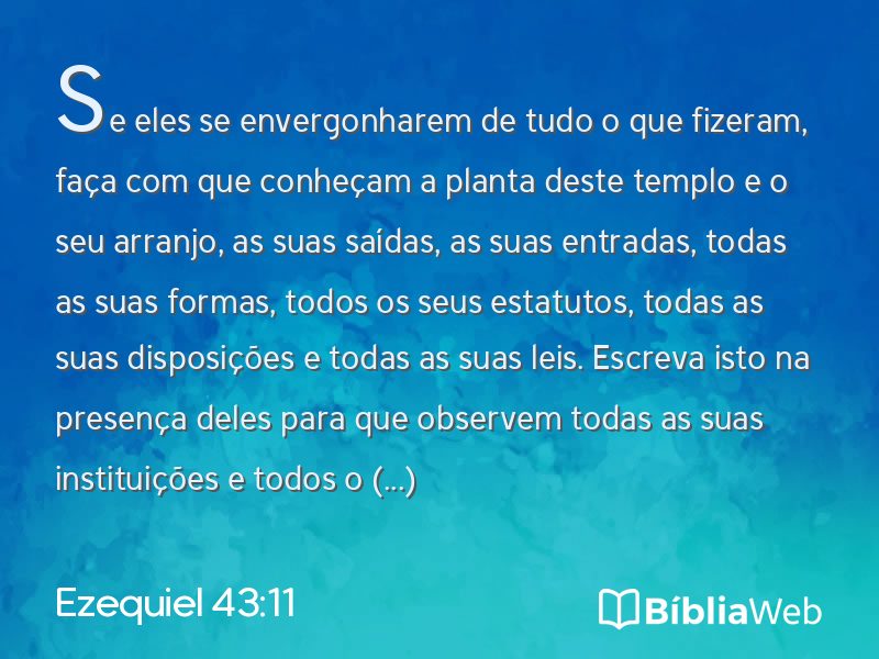 Ezequiel 43:11 em imagem para compartilhar