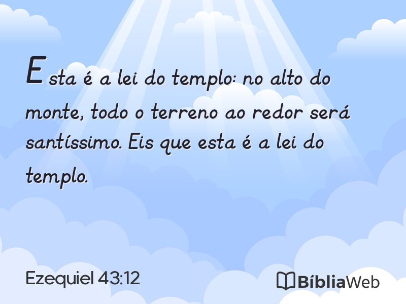 Ezequiel 43:12 em imagem para compartilhar