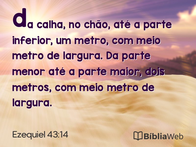 Ezequiel 43:14 em imagem para compartilhar