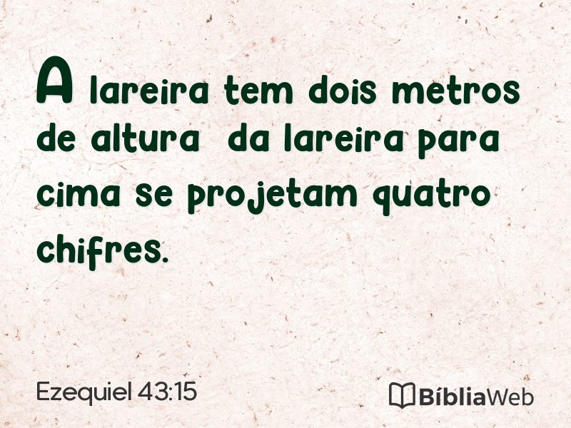 Ezequiel 43:15 em imagem para compartilhar