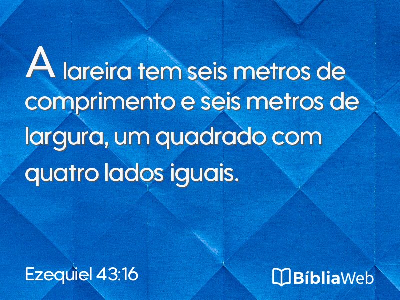 Ezequiel 43:16 em imagem para compartilhar