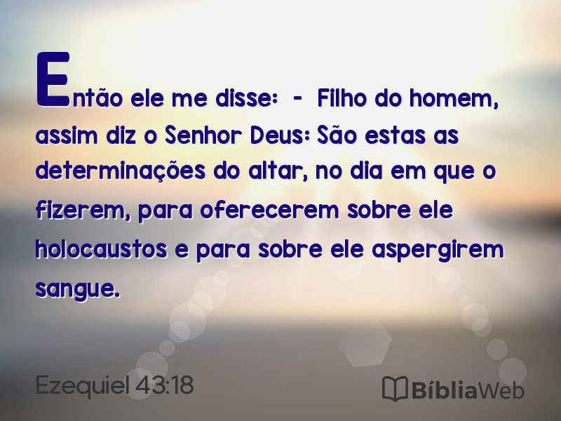 Ezequiel 43:18 em imagem para compartilhar