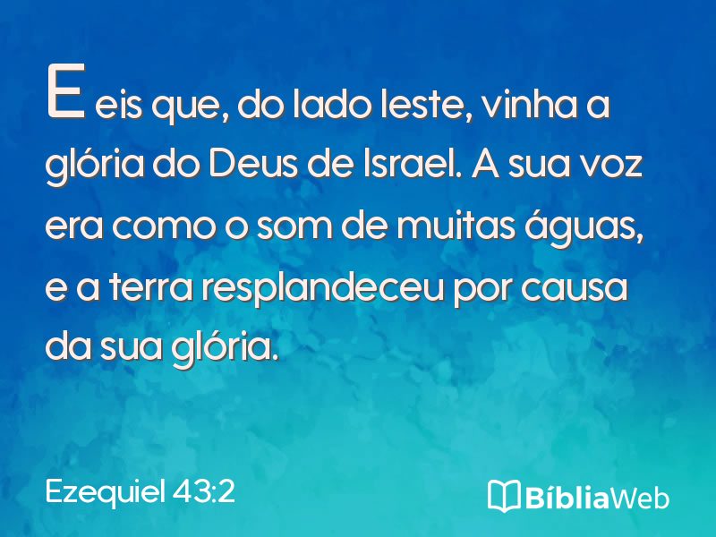 Ezequiel 43:2 em imagem para compartilhar