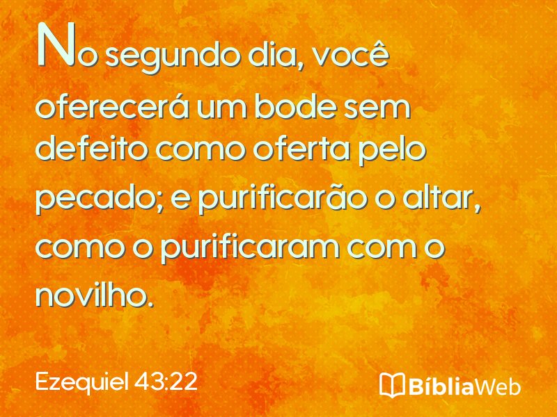 Ezequiel 43:22 em imagem para compartilhar