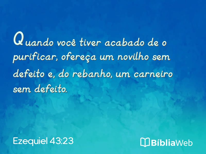 Ezequiel 43:23 em imagem para compartilhar