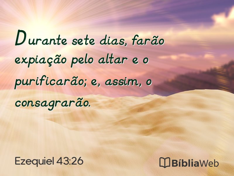 Ezequiel 43:26 em imagem para compartilhar