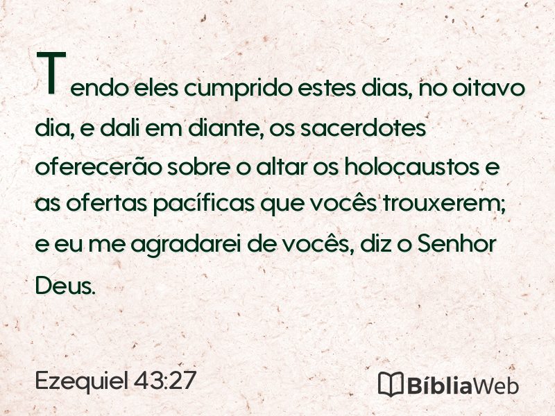 Ezequiel 43:27 em imagem para compartilhar