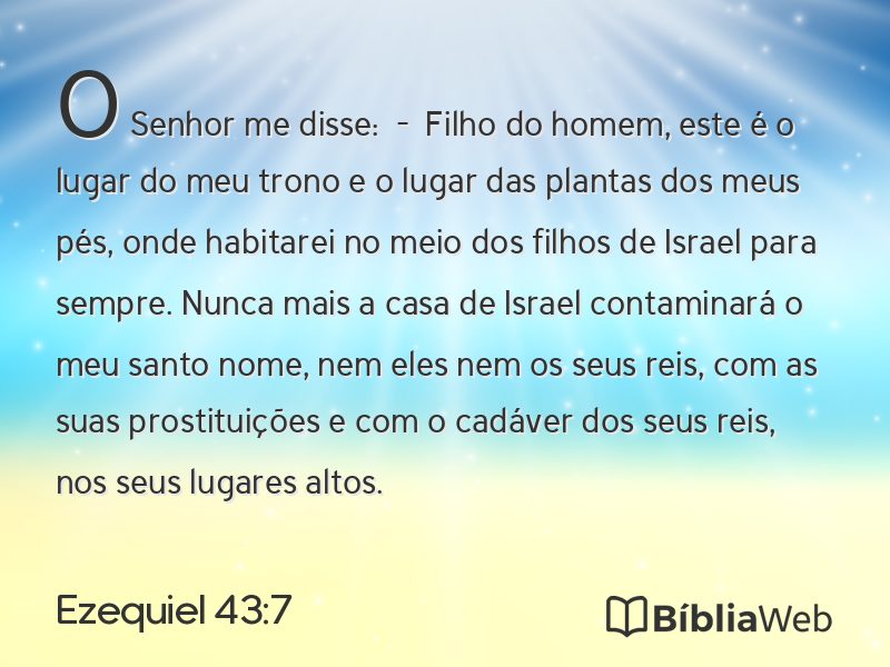 Ezequiel 43:7 em imagem para compartilhar