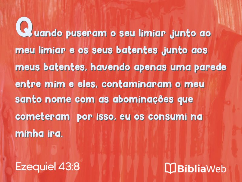 Ezequiel 43:8 em imagem para compartilhar