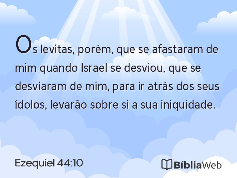Ezequiel 44:10 em imagem para compartilhar