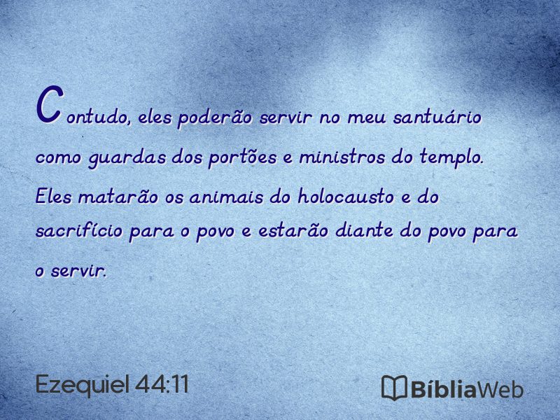 Ezequiel 44:11 em imagem para compartilhar