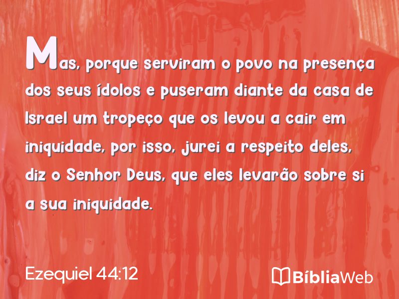 Ezequiel 44:12 em imagem para compartilhar