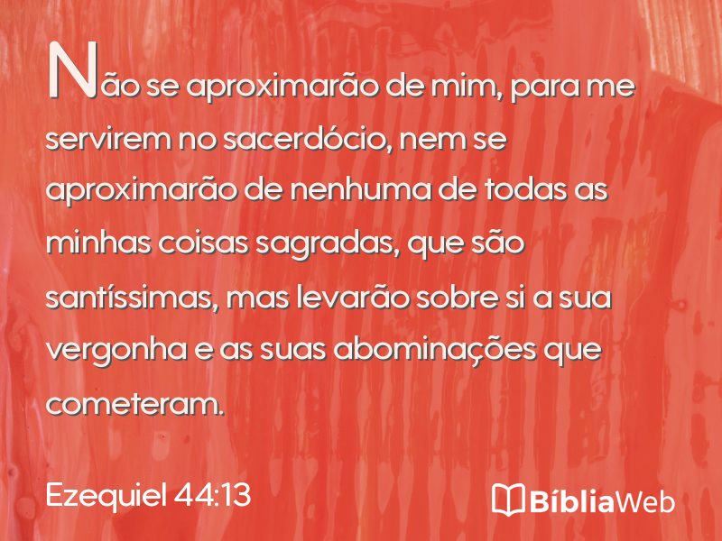 Ezequiel 44:13 em imagem para compartilhar