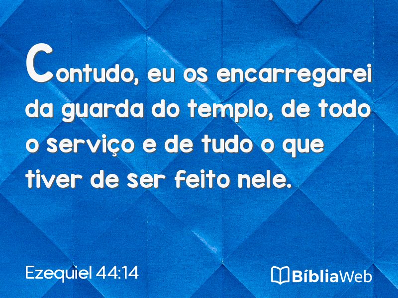 Ezequiel 44:14 em imagem para compartilhar